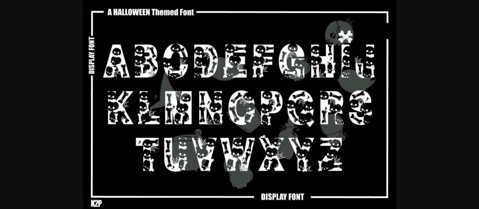 Halloween Skeleton Font Poster 4