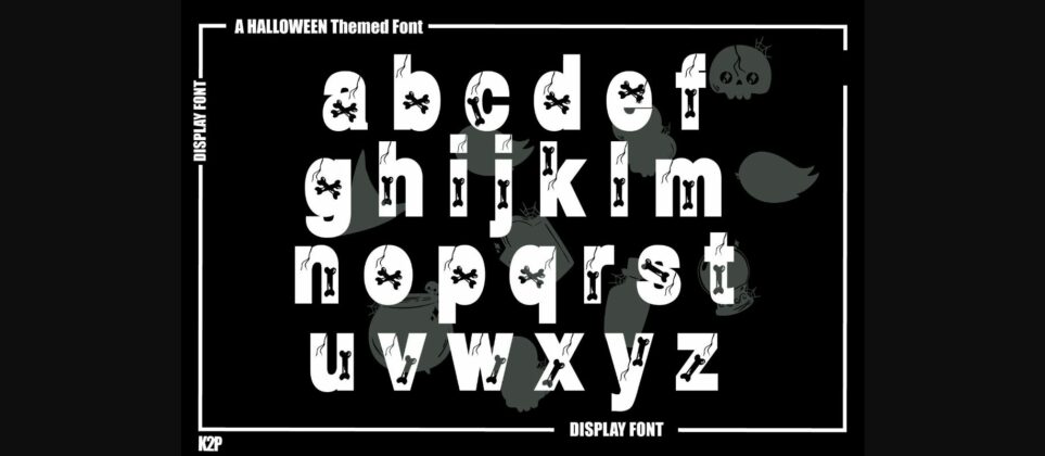 Halloween Skeleton Font Poster 5