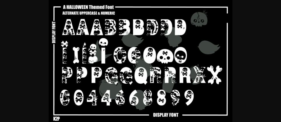 Halloween Skeleton Font Poster 8