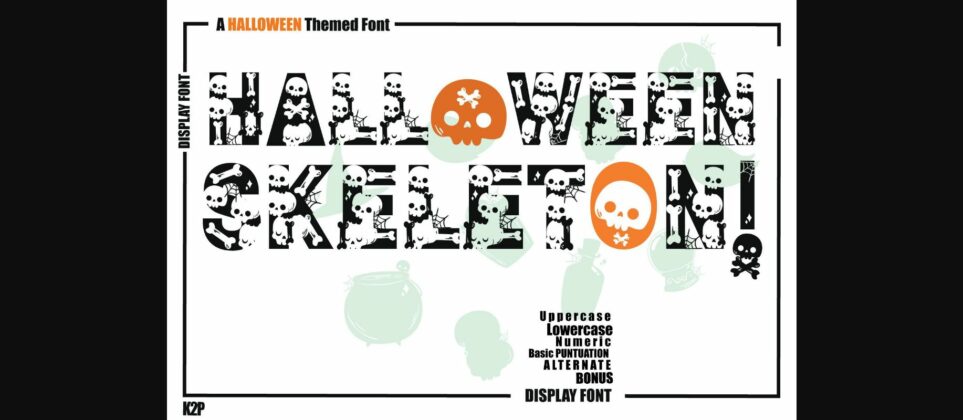 Halloween Skeleton Font Poster 11