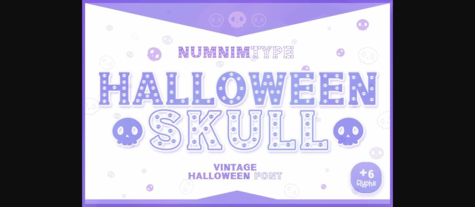 Halloween Skull Font Poster 3