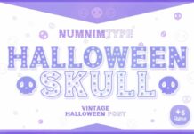 Halloween Skull Font Poster 1