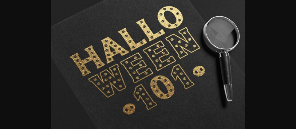 Halloween Skull Font Poster 4