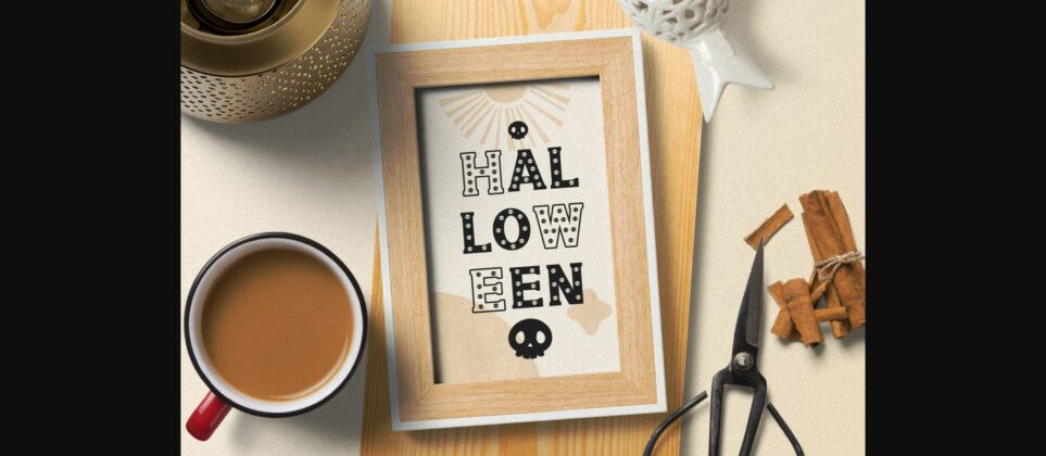 Halloween Skull Font Poster 10