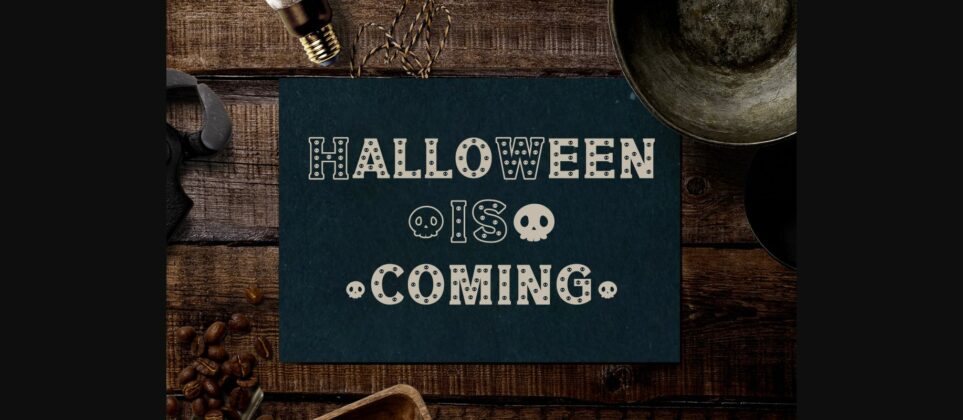 Halloween Skull Font Poster 11