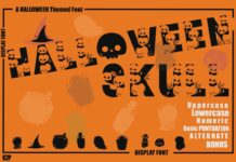 Halloween Skull Font Poster 1