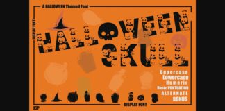 Halloween Skull Font Poster 1