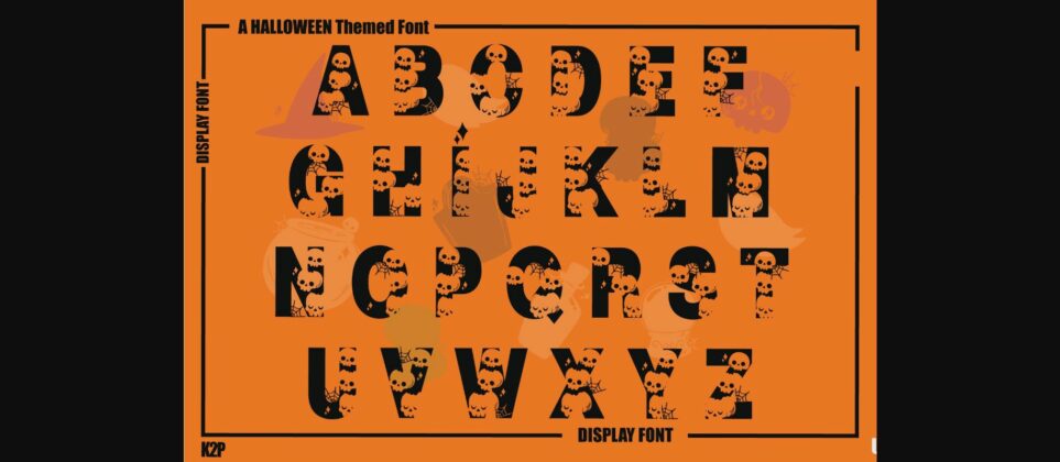 Halloween Skull Font Poster 4