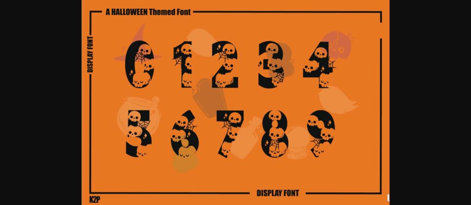 Halloween Skull Font Poster 6