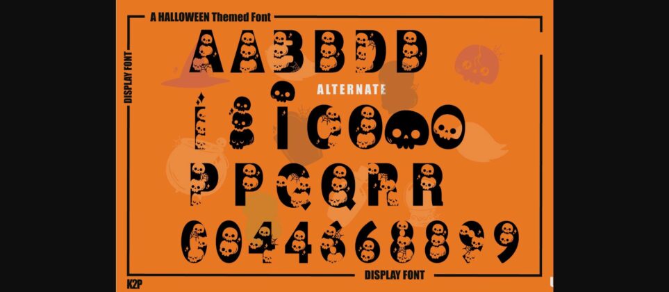 Halloween Skull Font Poster 9
