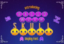 Halloween Skull Font Poster 1