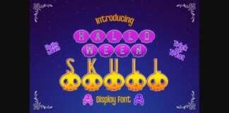 Halloween Skull Font Poster 1