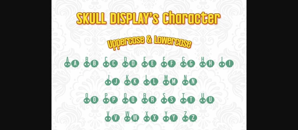 Halloween Skull Font Poster 4