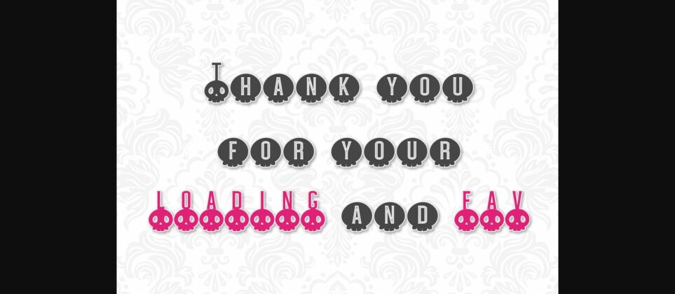 Halloween Skull Font Poster 6