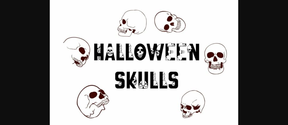 Halloween Skulls Font Poster 3
