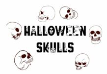 Halloween Skulls Font Poster 1