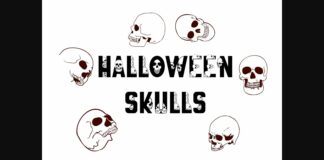 Halloween Skulls Font Poster 1