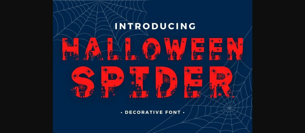 Halloween Spider Font Poster 3