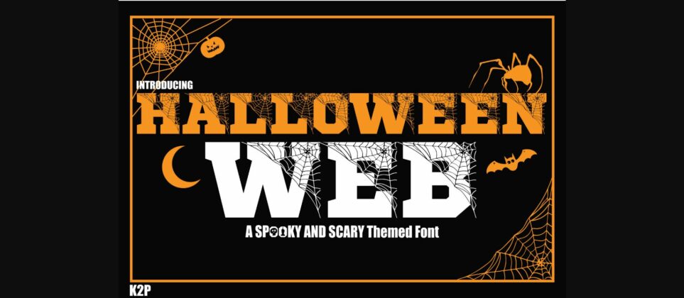 Halloween Spider Web Font Poster 3