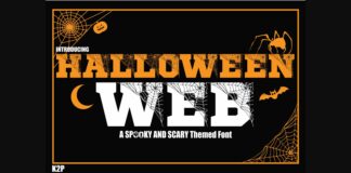 Halloween Spider Web Font Poster 1