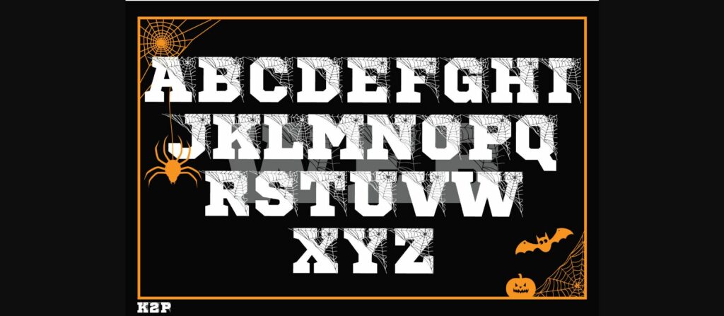 Halloween Spider Web Font Poster 4