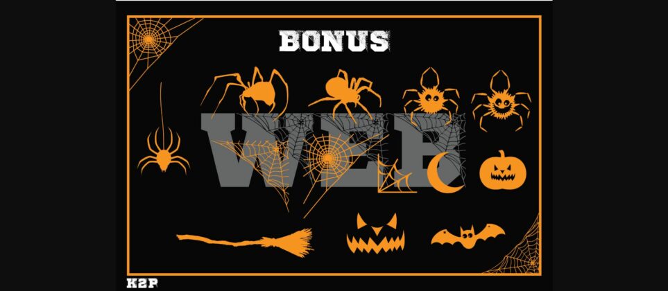 Halloween Spider Web Font Poster 6