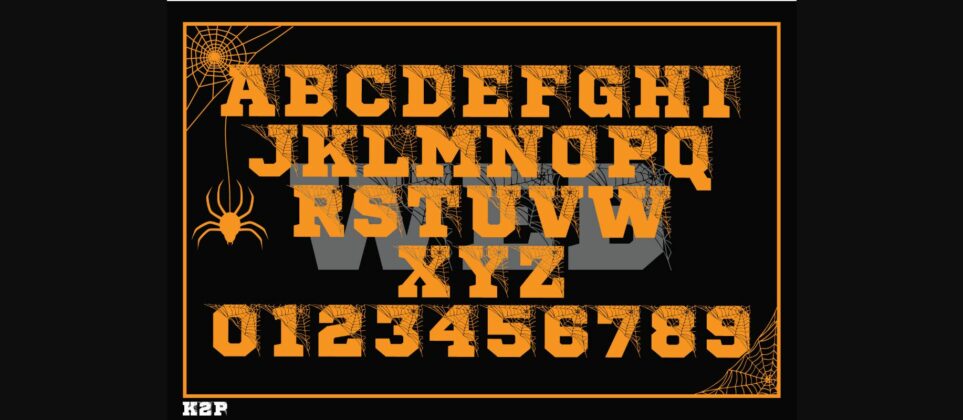 Halloween Spider Web Font Poster 7