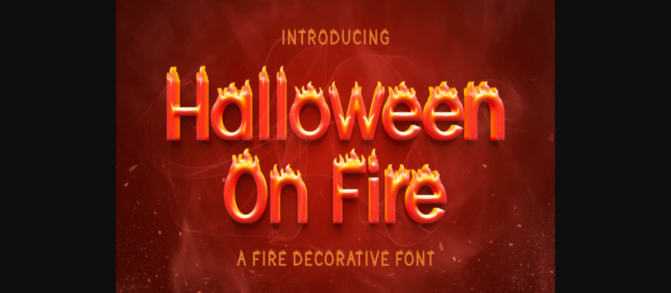 Halloween on Fire Font Poster 3