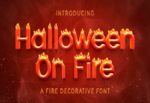 Halloween on Fire Font Poster 1