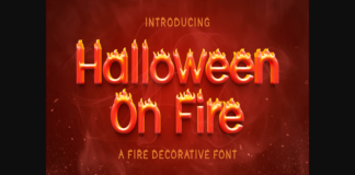 Halloween on Fire Font Poster 1