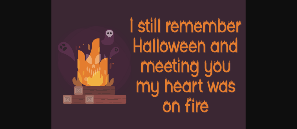 Halloween on Fire Font Poster 4