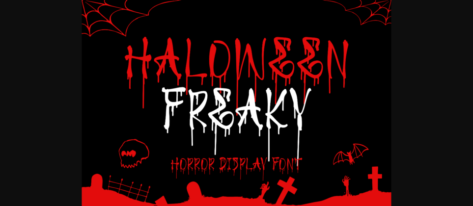 Haloween Freaky Font Poster 3