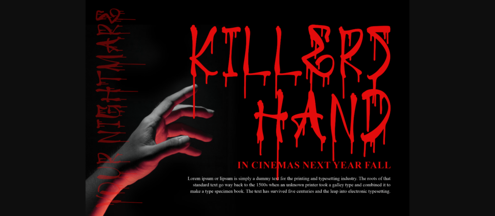 Haloween Freaky Font Poster 9