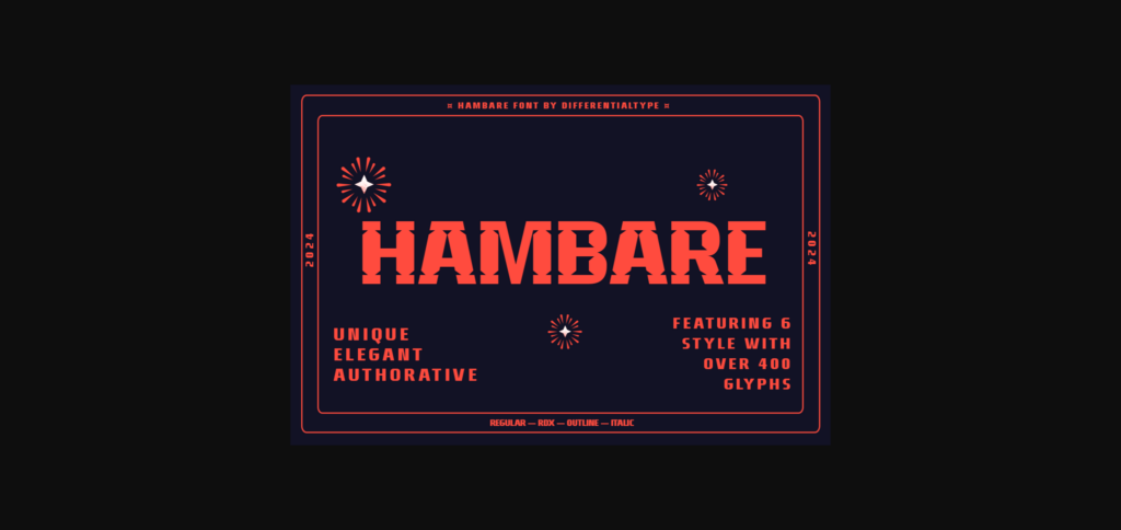 Hambare Font Poster 3