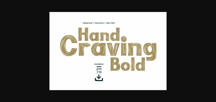 Hand Craving Bold Font Poster 3