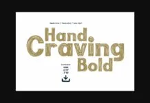 Hand Craving Bold Font Hand Craving Bold Font Poster 1