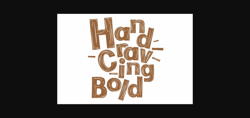 Hand Craving Bold Font Poster 5