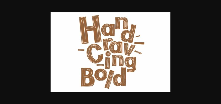 Hand Craving Bold Font Poster 5
