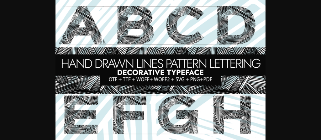 Hand Drawn Ink Lines Font Poster 1