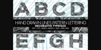 Hand Drawn Ink Lines Font Poster 1