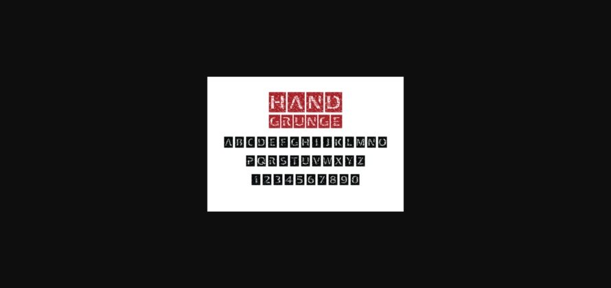 Hand Grunge Font Poster 4