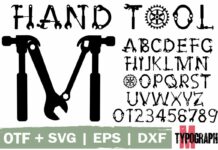 Hand Tool Font Poster 1