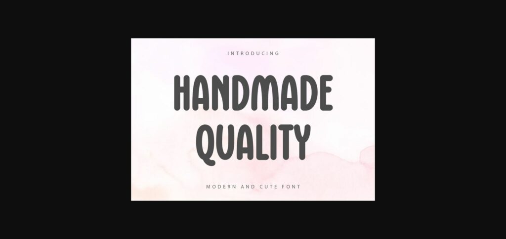 Handmade Quality Font Poster 3