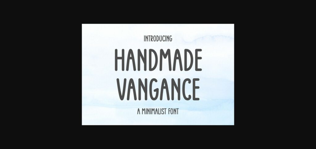 Handmade Vangance Font Poster 3