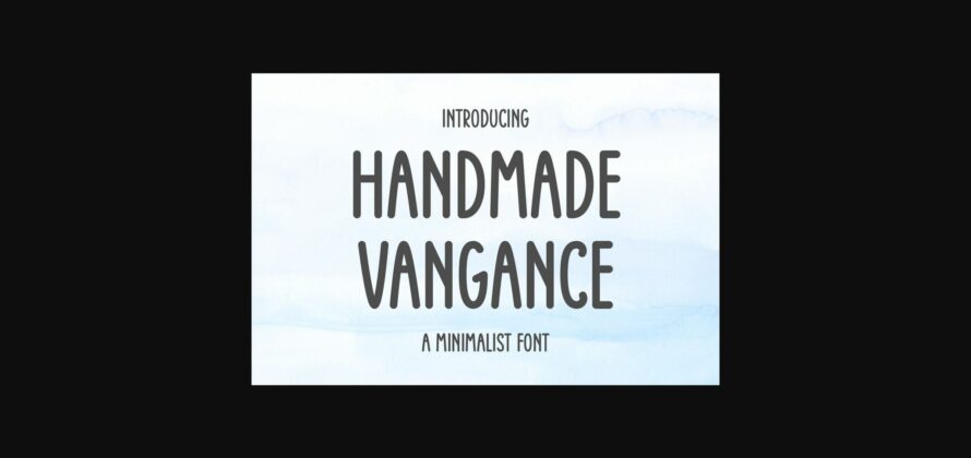 Handmade Vangance Font Poster 3