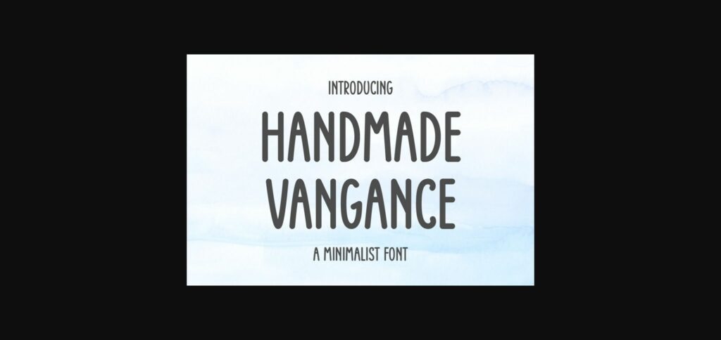 Handmade Vangance Font Poster 1