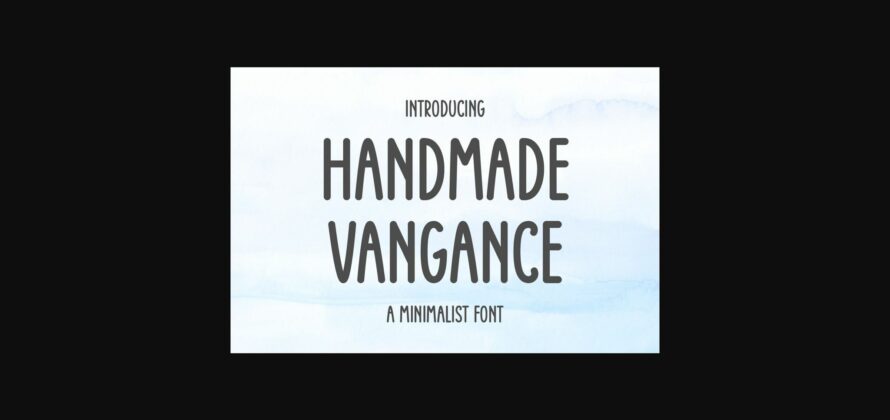 Handmade Vangance Font Poster 1