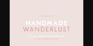 Handmade Wanderlust Duo Font Poster 1