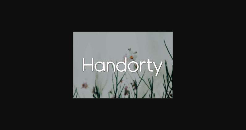 Handorty Font Poster 1