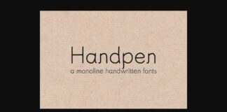 Handpen Font Poster 1